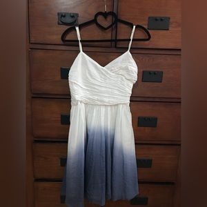 NAF NAF Blue and White Ombre Spaghetti Strap Summer Dress, Size S (36)